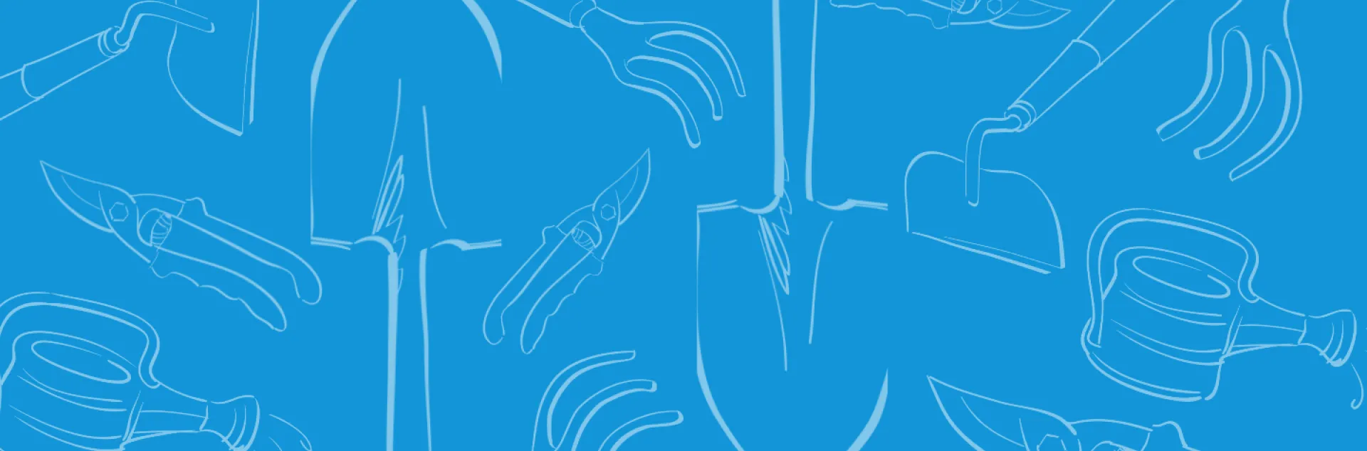Illustrations of garden tools