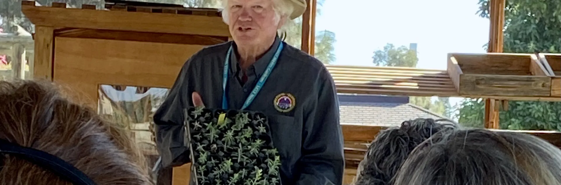 Speaker talking in front of children