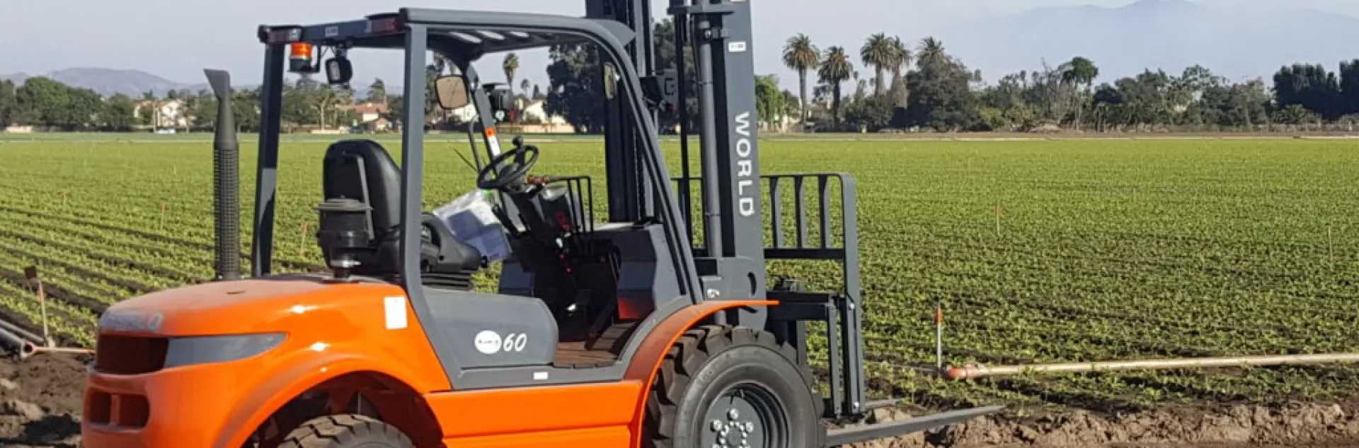 forklift in the field