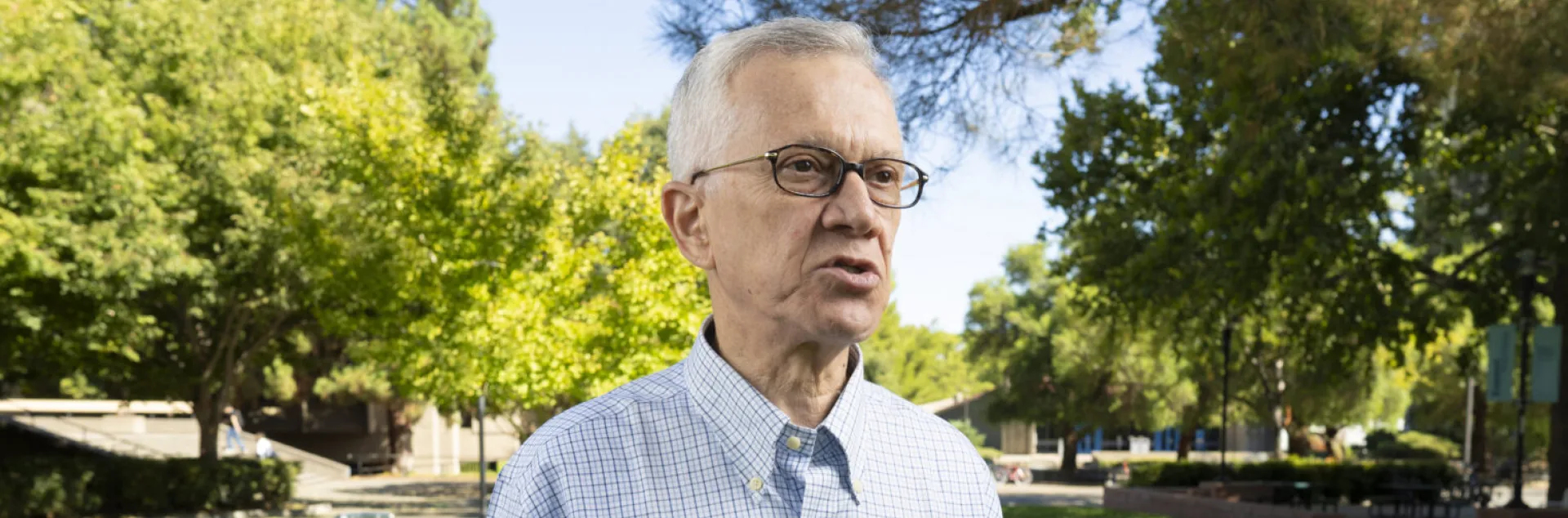 UC Davis Distinguished Professor Walter Leal on the UC Davis campus. (Photo by T.J. Ushing)