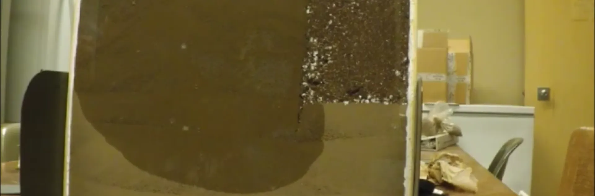 Water moving through soil