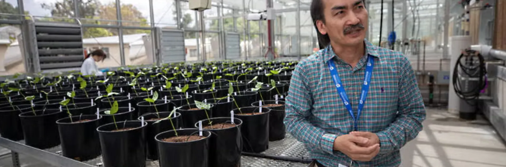 Bao-Lam Huynh at his lab at UC Riverside (Photo by UC Riverside)