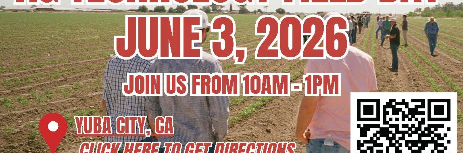 The Northern California Ag Technology Field Day will take place on June 3, 2026, from 10:00 a.m. to 1:00 p.m. in Yuba City, California. The event will provide attendees with hands-on opportunities to explore the latest innovations in agricultural technology, connect with industry leaders, and see equipment and solutions in action. Lunch will be provided at noon. The field day is designed to showcase new ideas and advancements that support the future of agriculture.