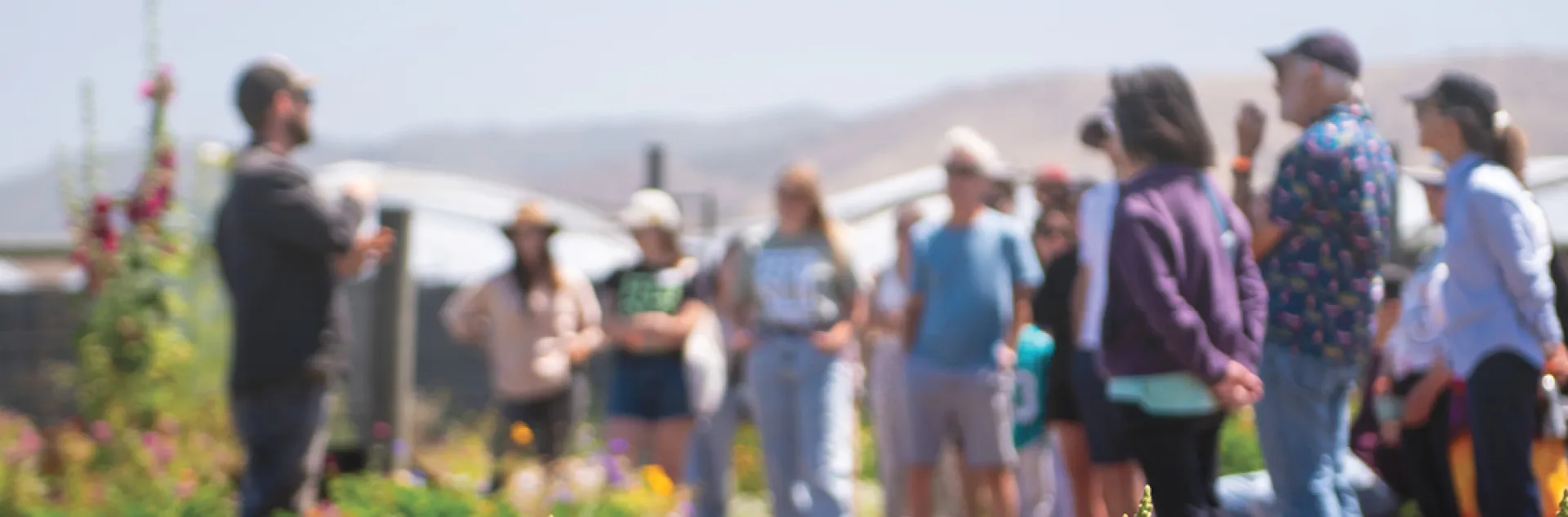 California Agritourism Summit. Image of people on farm.