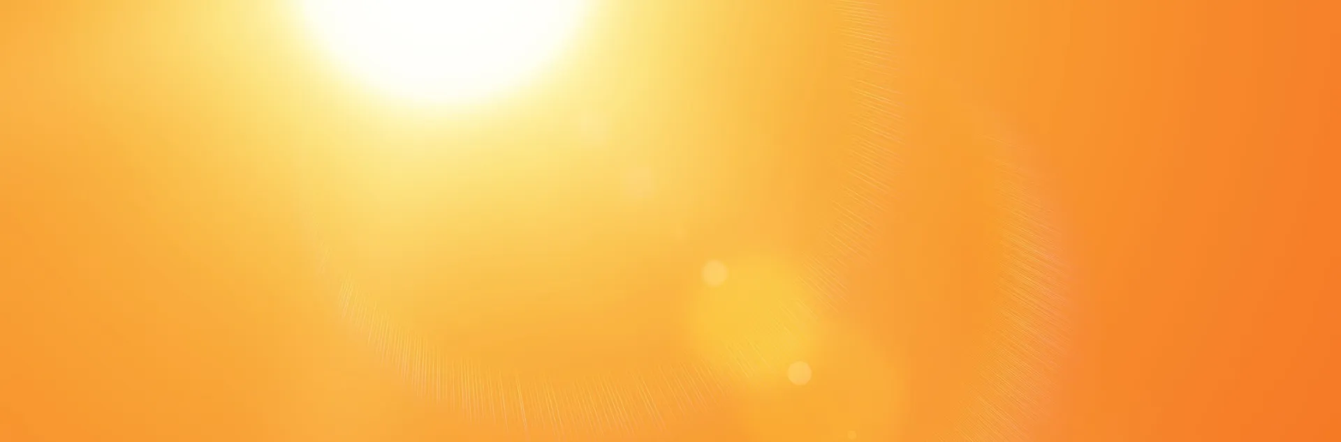 Sun beaming down