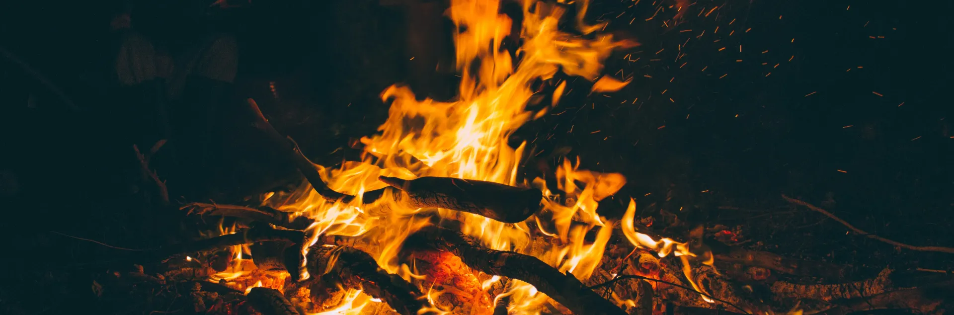 Campfire burning