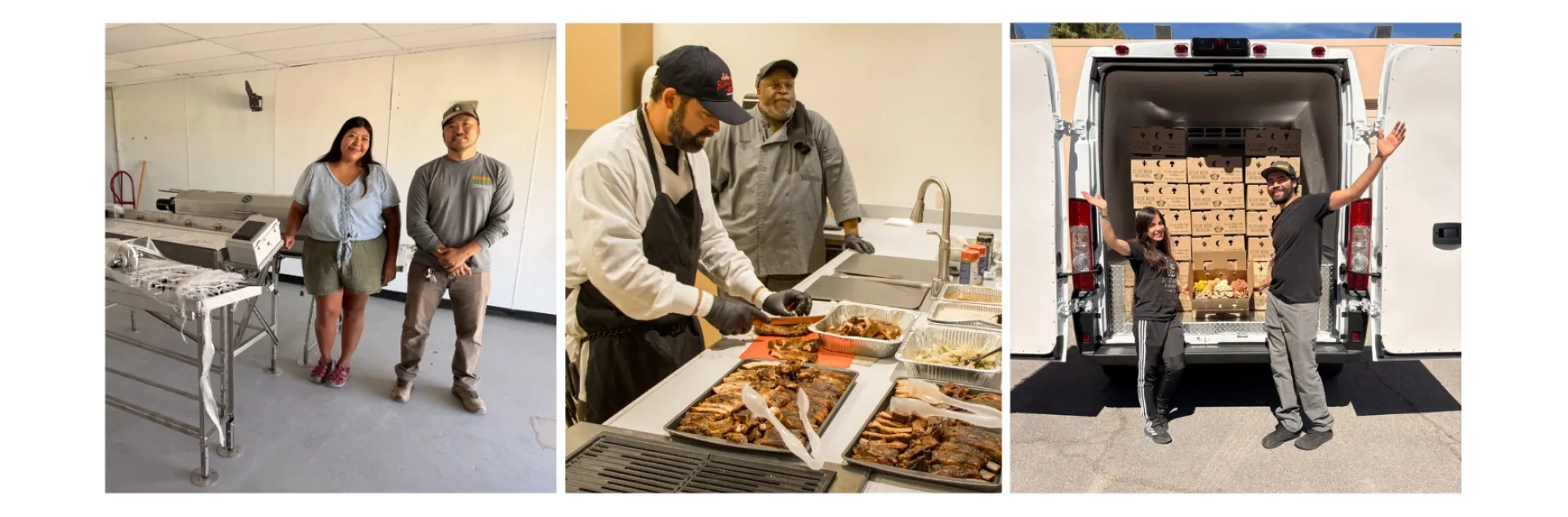 Banner image: three food and farm entrepreneurs representing the diverse client mix of the Southwest Regional Food Business Center