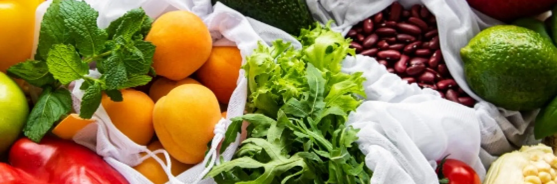vegetables in grocery bag