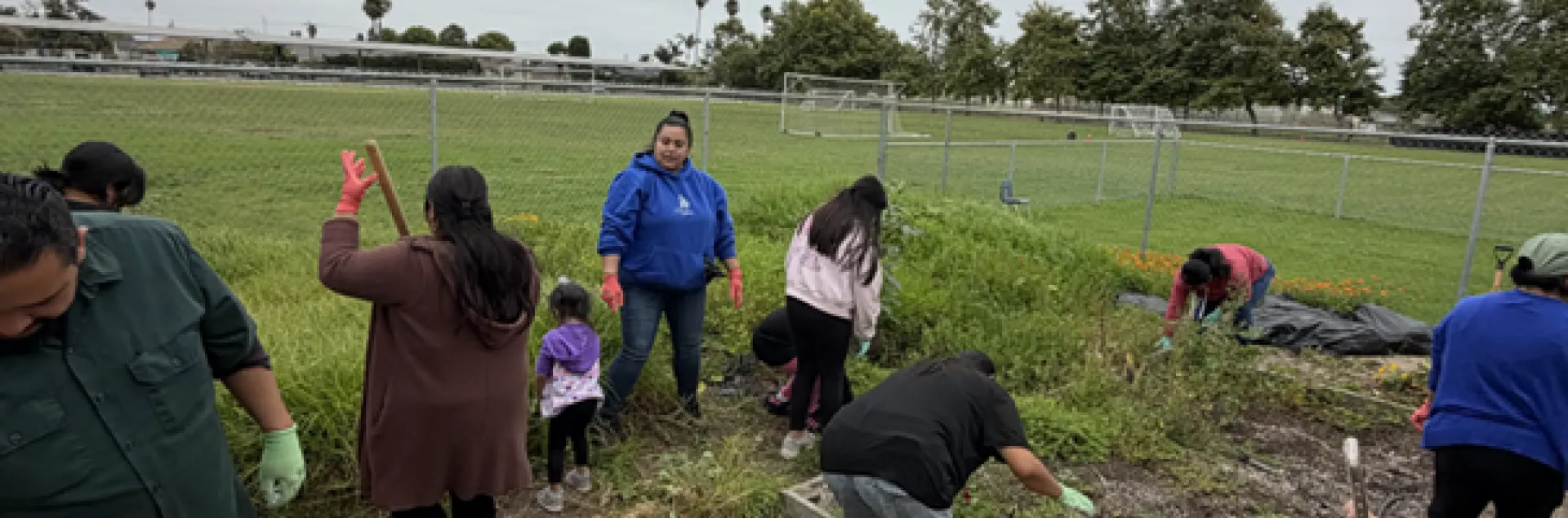 Gardening Oakley Family Resource Center in Santa Maria 