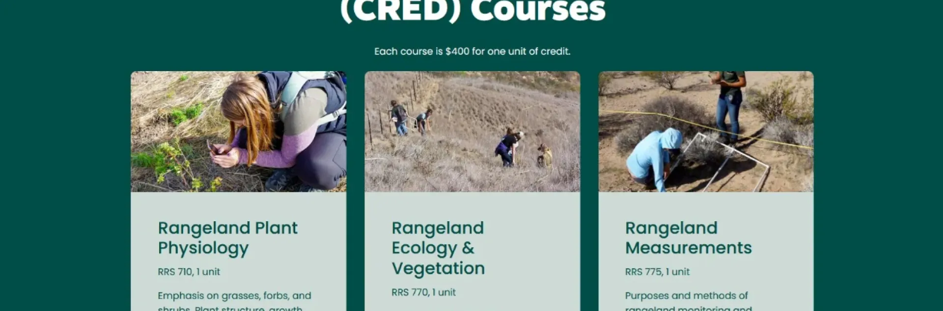 people in the field studying rangeland