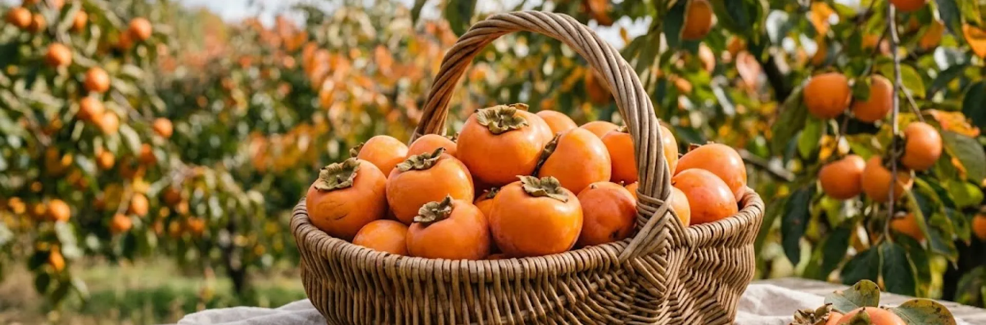 image of a basket of persimmons