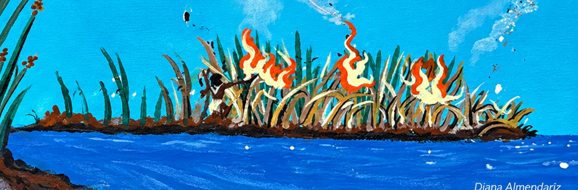 Art depicting wetlands by Diana Almendariz