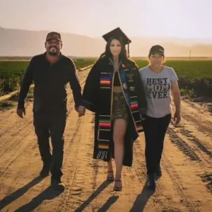 Rocha and her parents