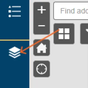 Screenshot of the toolbar within the map
