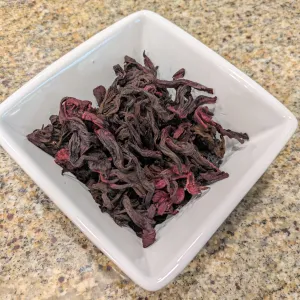 dried Roselle on a dish
