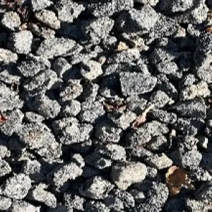 A picture of rock mulch.