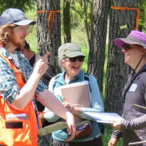 volunteers talking