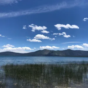 View from the shoreline of Eagle Lake in Lassen County.