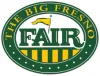words The Big Fresno, encircling the word Fair with yellow flag