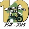 Martial Cottle Park 10-year logo with a tractor illustration above "2015–2025" text