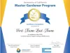 UC Maser Gardener Green Thumb Award Certificate