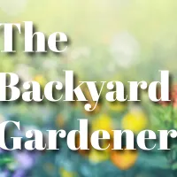Banner with words: The Backyard Gardener