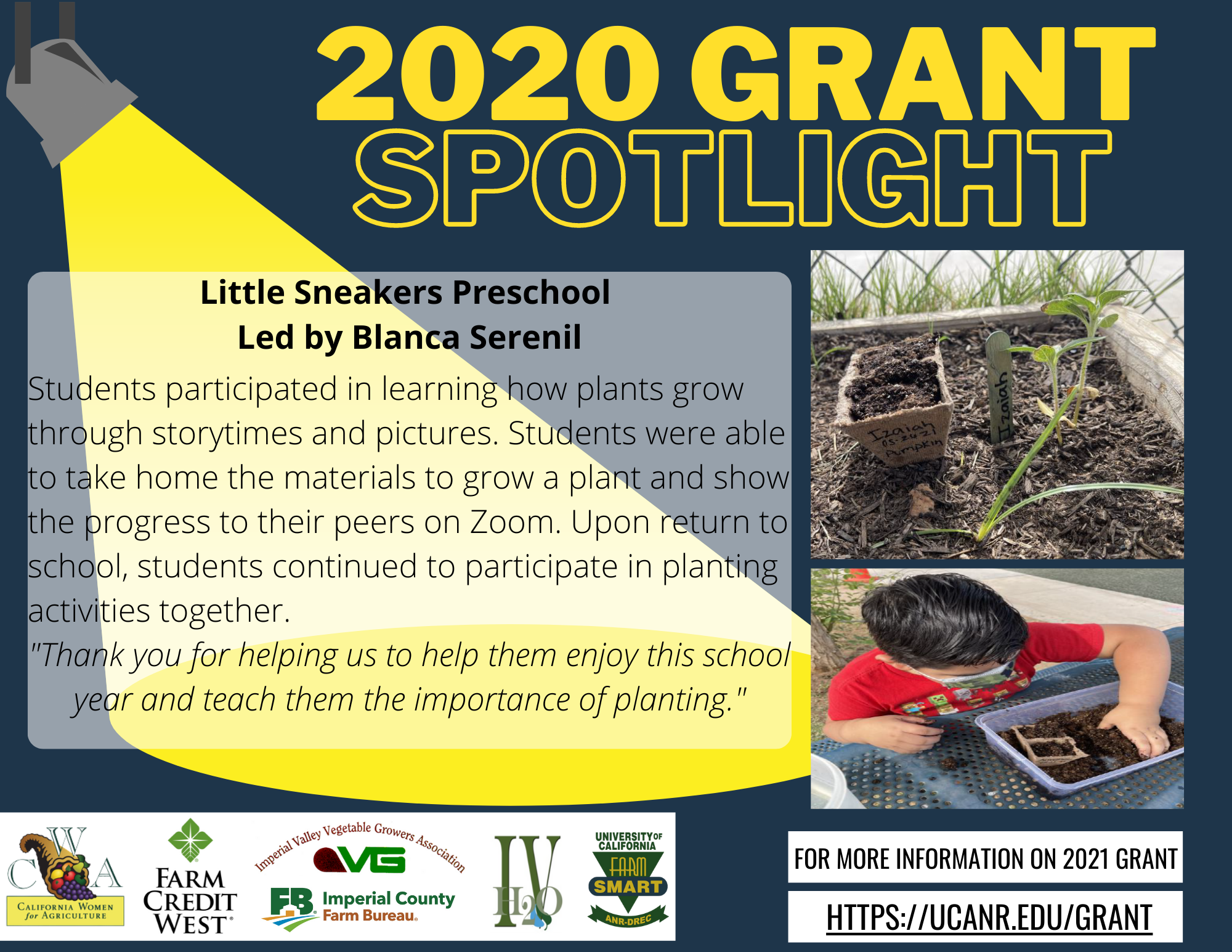 2020 grant spotlight-Little Sneakers Preschool Blanca Serenil