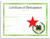 Red Participation Certificate