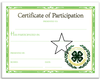 White Participation Certificate