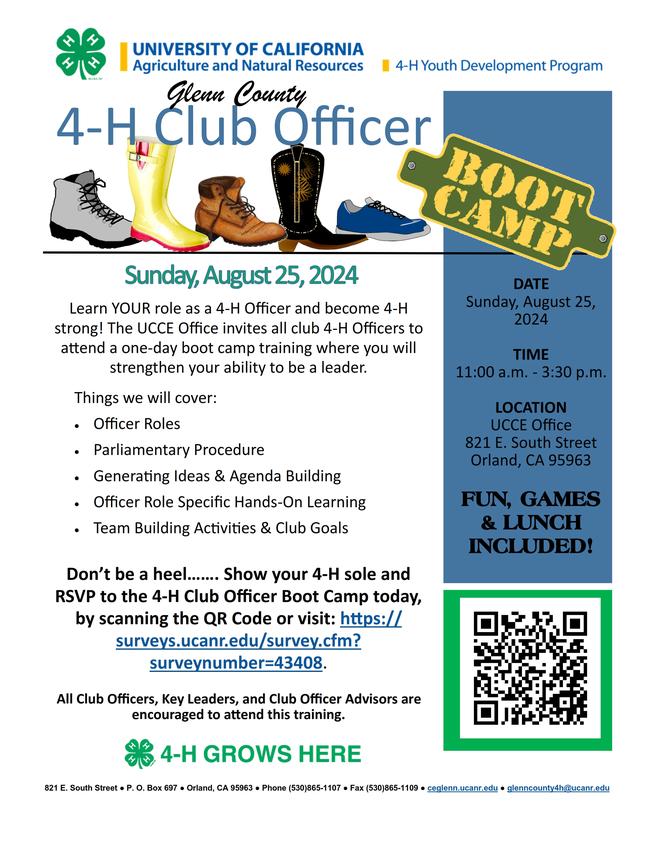 Officer Training Boot Camp Flyer 2024-2025