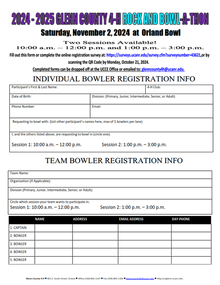 2024-2025 Bowl-A-Thon Registration and Information