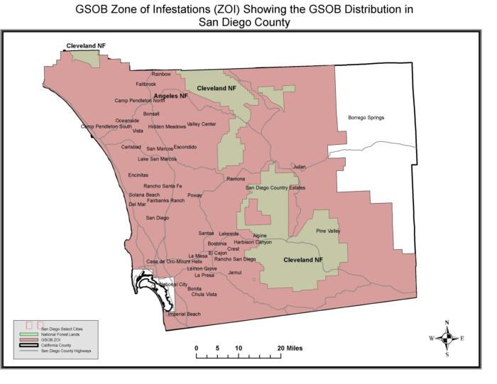 GSOB San Diego Distribution Map (2-26-18)