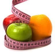 fruit with measuring tape