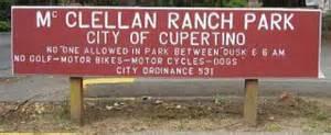Sign at the entrance of McClellan Ranch Park