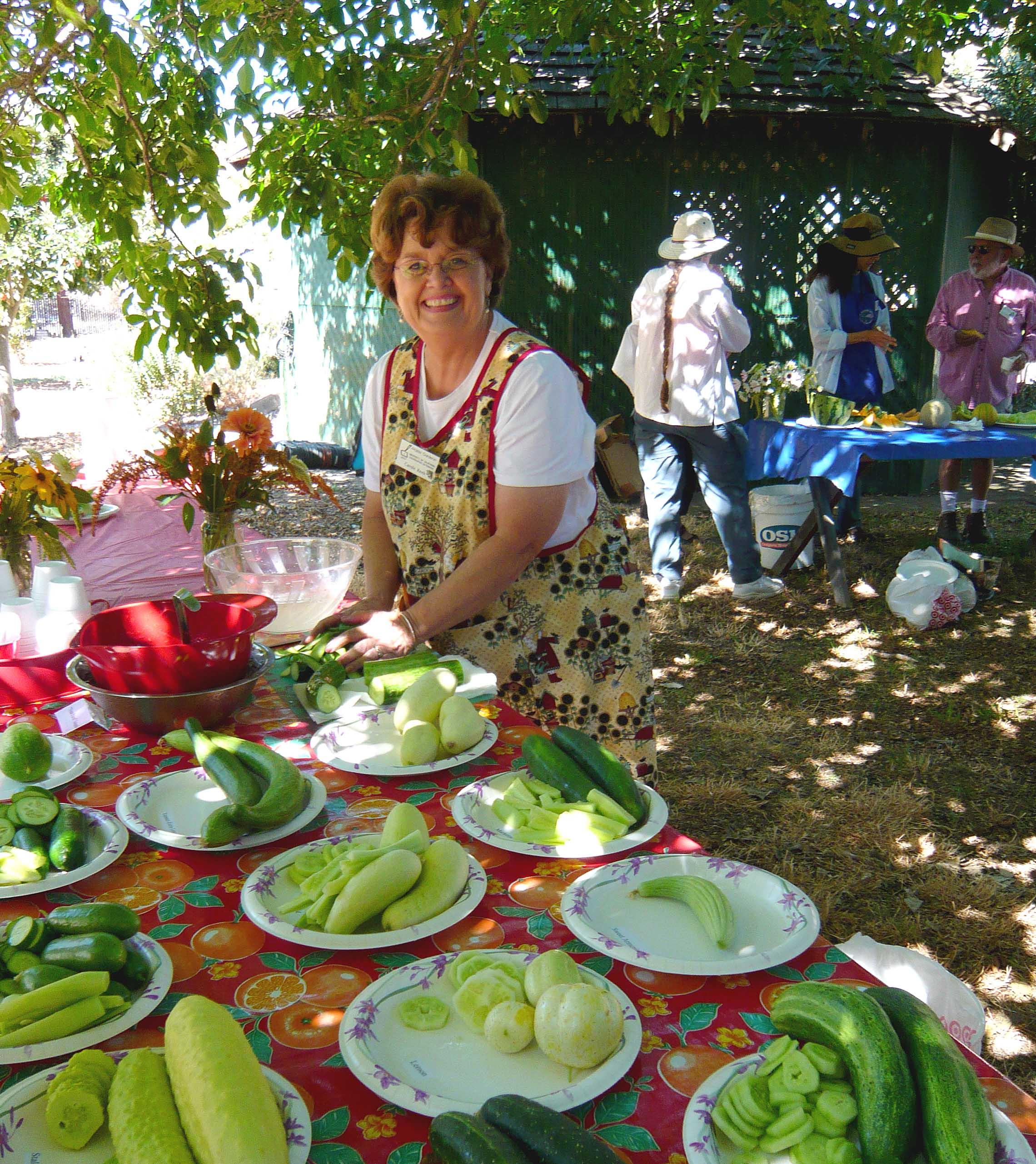 Cucumber tasting at Nine Palms Ranch (Photo: Barbara Williams-Sheng)