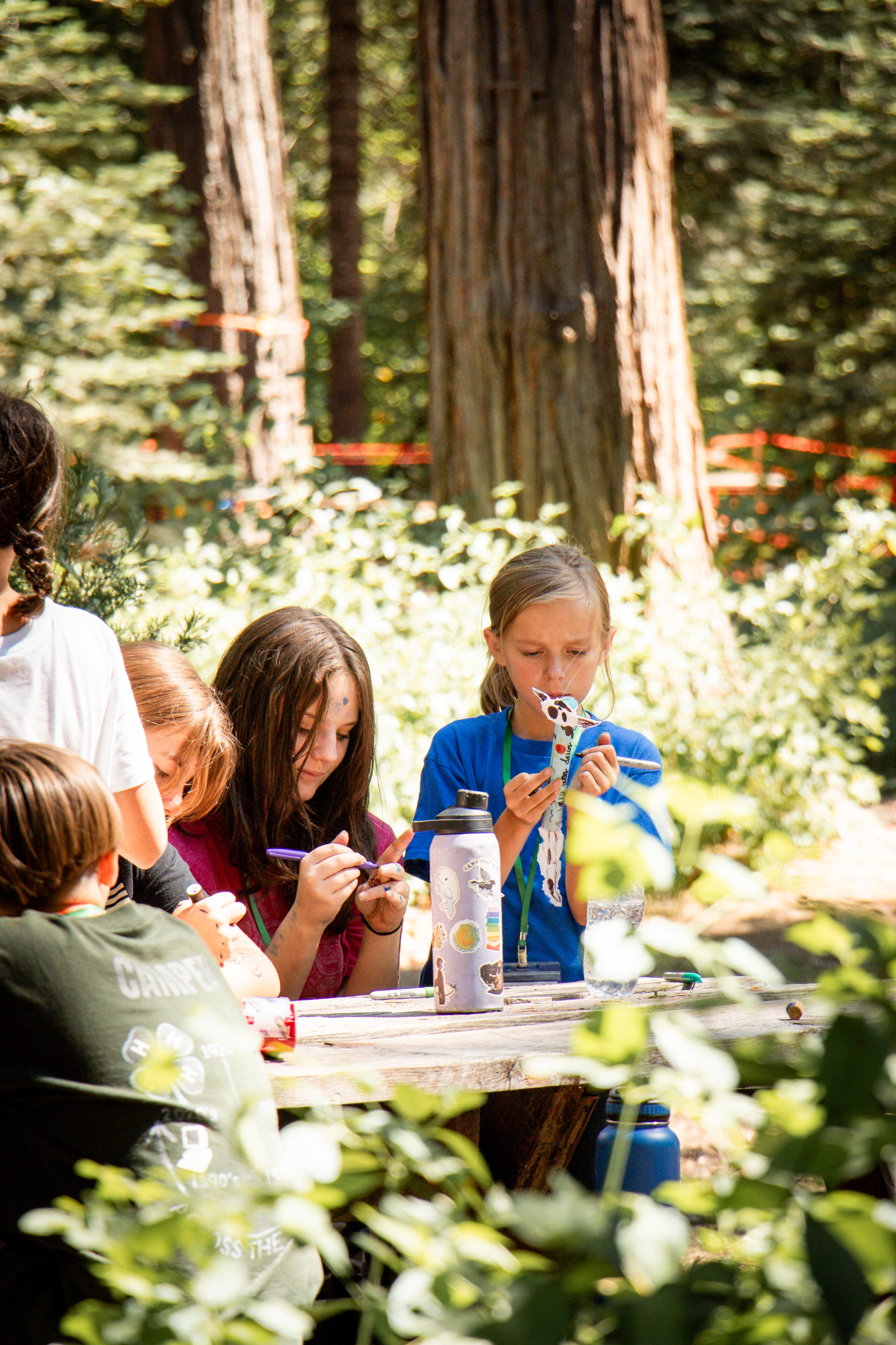 Youth making rockets at summer camp