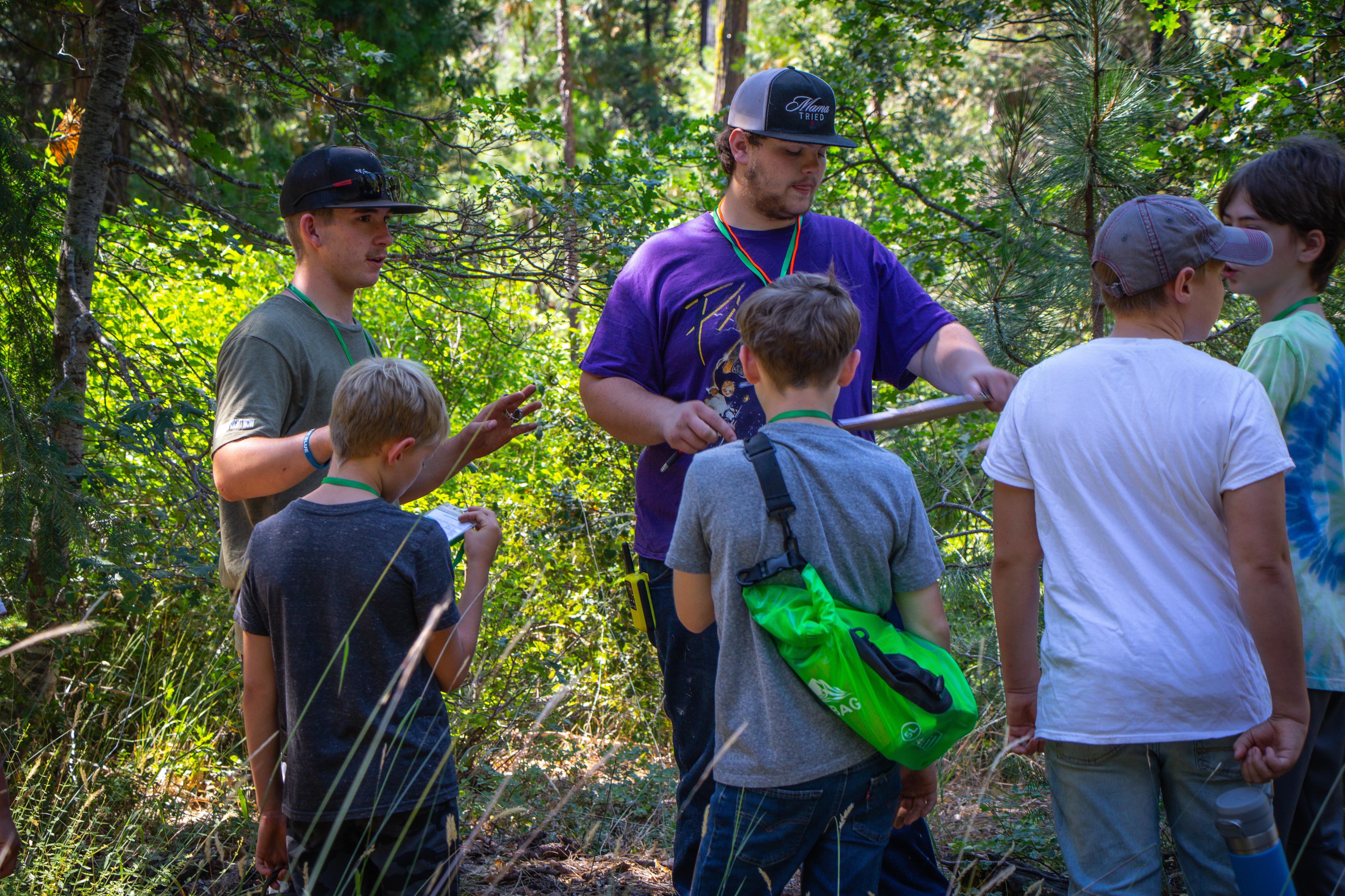 Participating in camp activity sessions