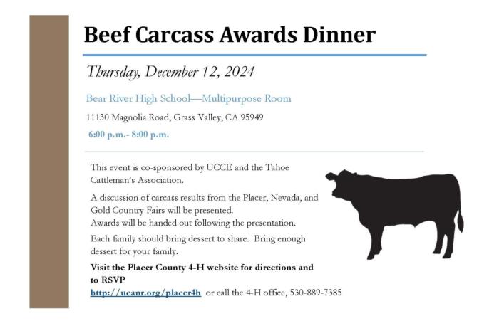 2024 BEEF Carcass Awards Dinner postcard