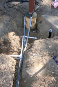 Pipes in trench