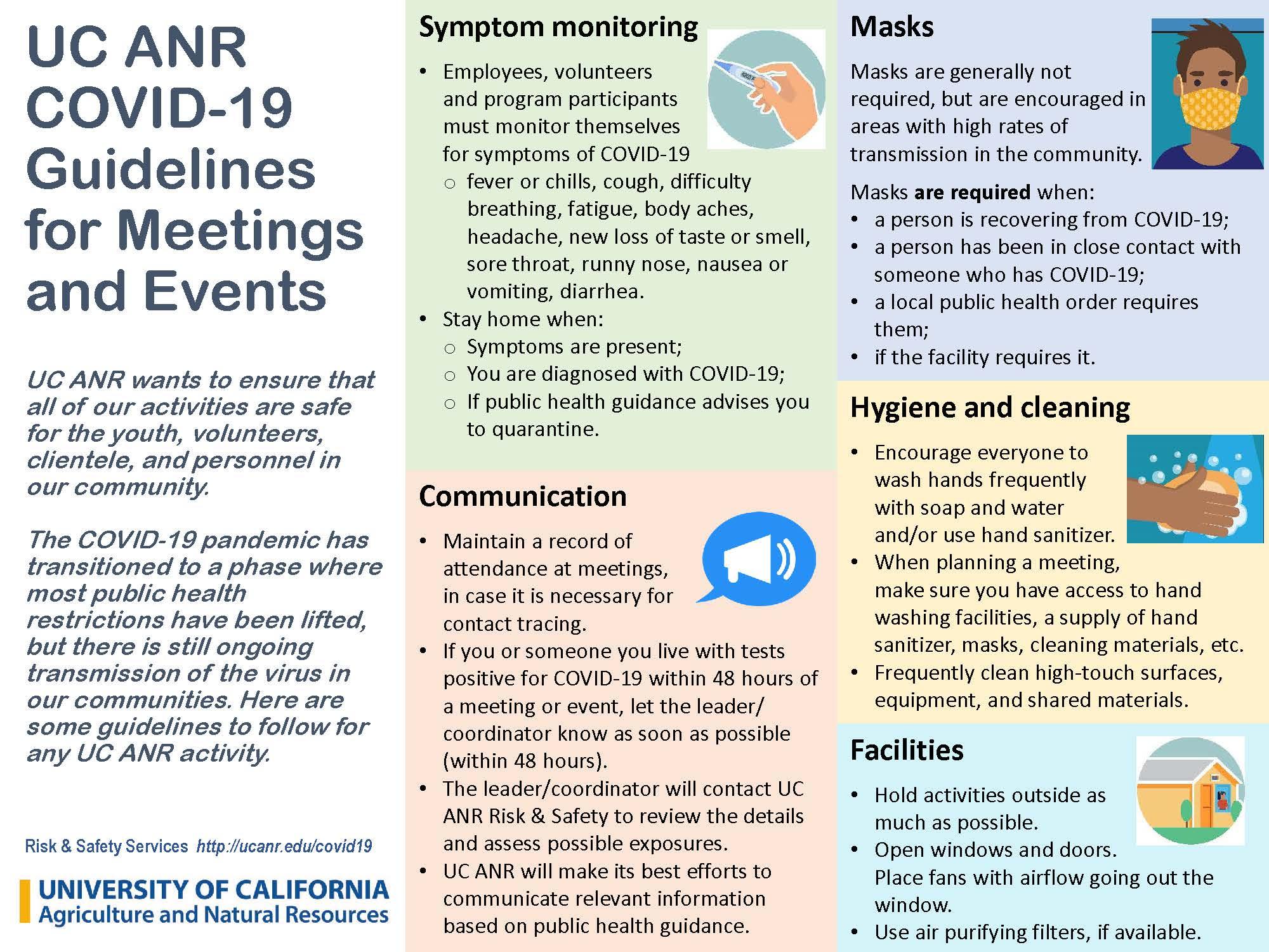 UCANR Meeting Guidelines During COVID-19 poster