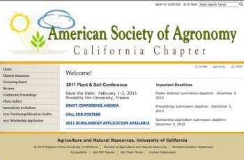 Thumbnail image of website header for American Society of Agronomy