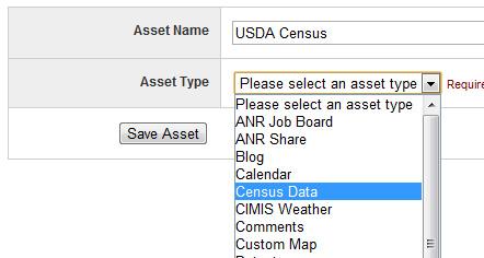 Creating a census asset
