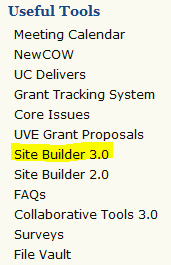 Site Builder 3.0 Link in Right Column