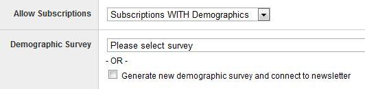 Subscription with Demographics