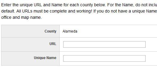 County field options