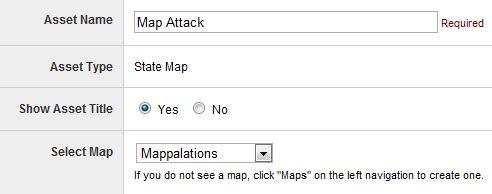 Map asset options