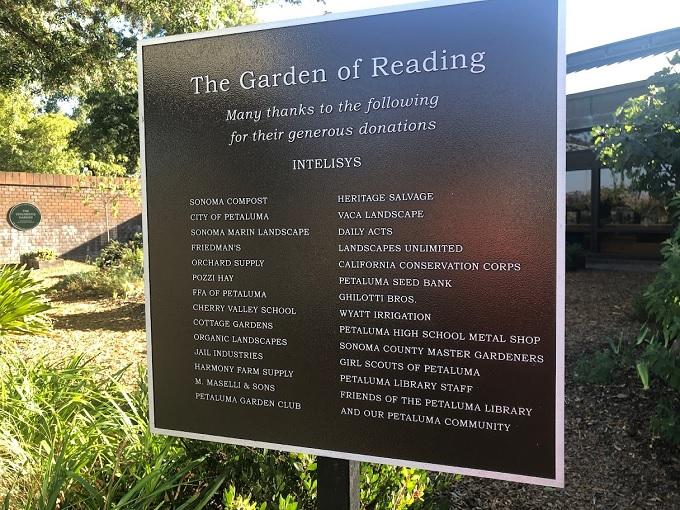 Petaluma Library Garden - The Garden of Reading, photo by Mimi Enright