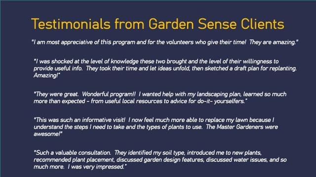 Garden Sense Testimonials