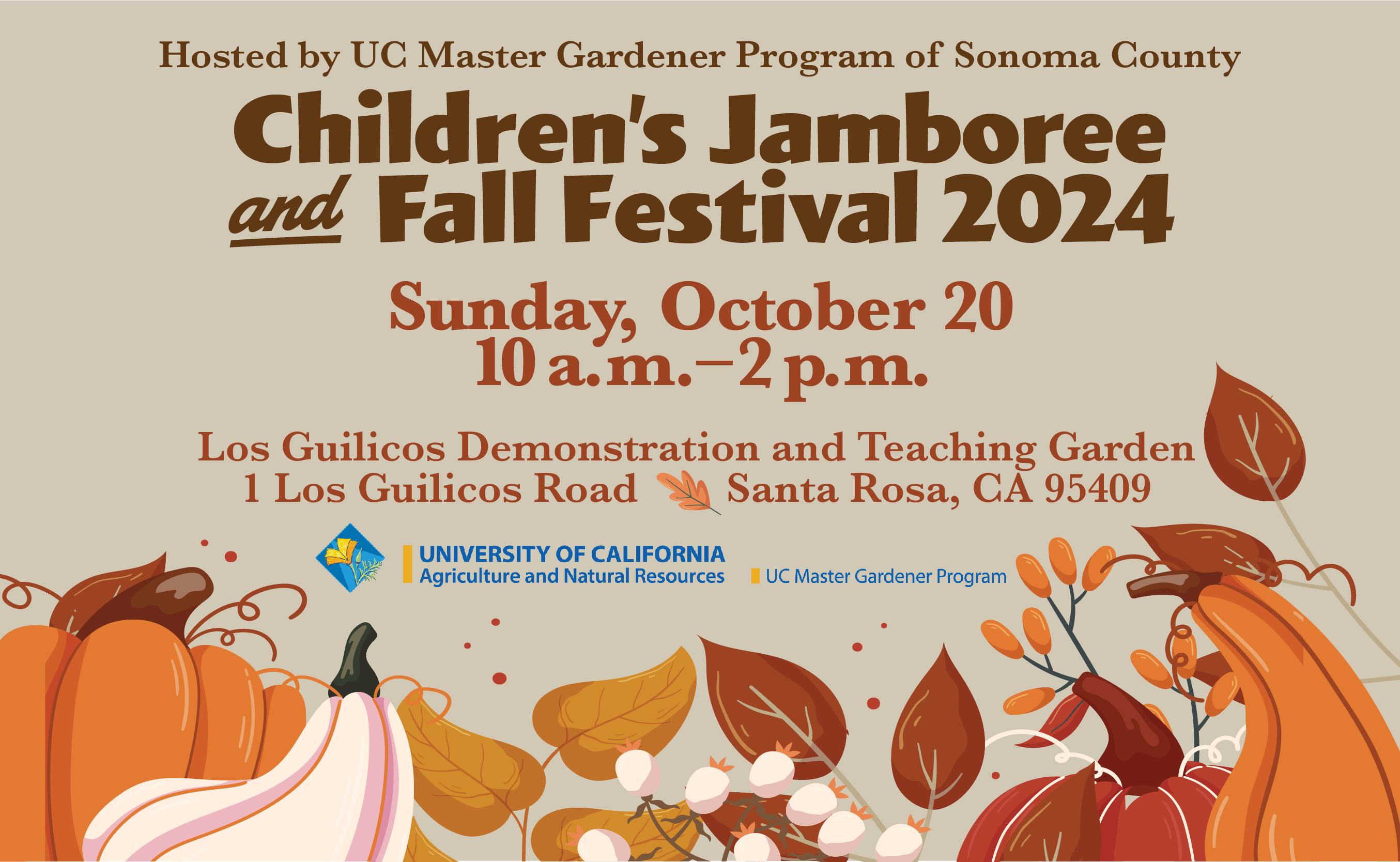 Children's jamboree fall festival Master Gardeners of Sonoma County