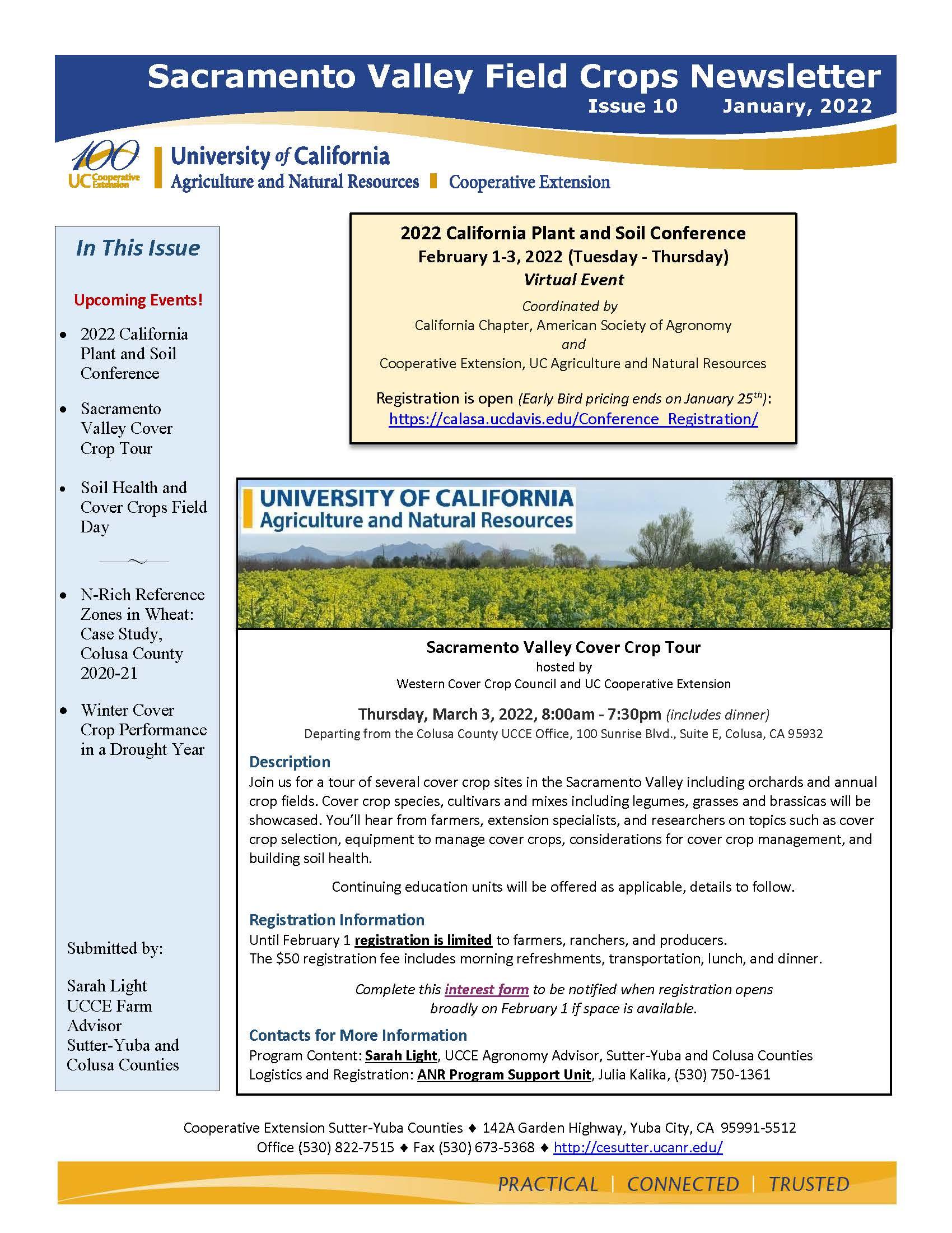 Sacramento Valley Field Crops Newsletter - January 2022_Page_01